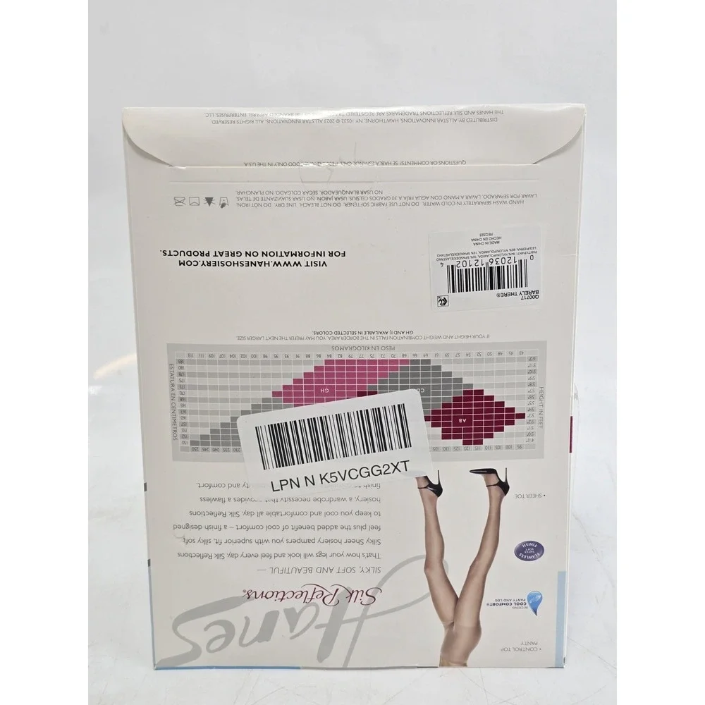 NEW Hanes Silk Reflections Silky Sheer Control Top Pantyhose Barely There AB 717